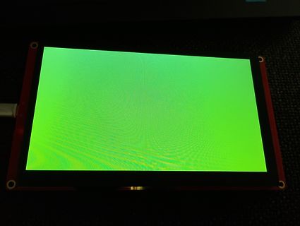 Abfotografierter grüner Bildschirm