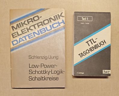 Zwei Fachbücher über Mikroelektronik und TTL-Logik