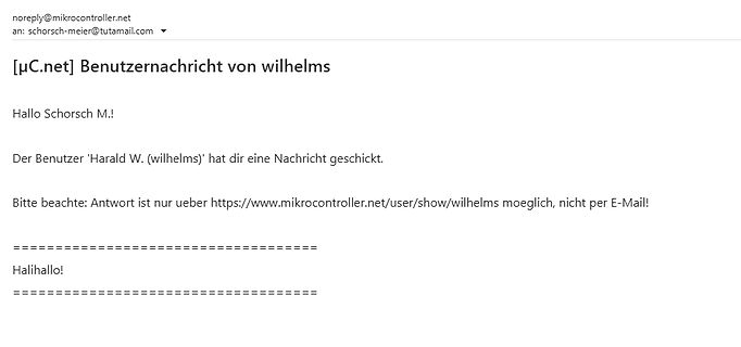 E-Mail Benachrichtigung von mikrocontroller.net