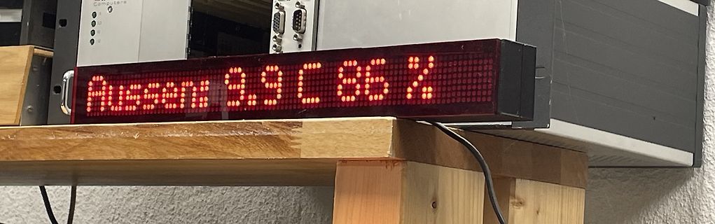 LED-Display mit Temperatur und Luftfeuchtigkeit