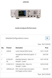 Angebot für Keysight U8903B Audio Analyzer