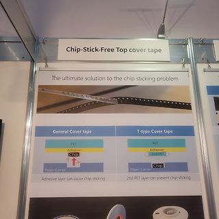 Informationsplakat über Chip-Stick-Free Top cover tape
