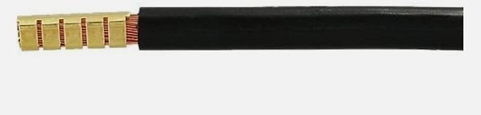 Abisoliertes Kabel mit Kupferlitzen