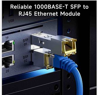 SFP zu RJ45 Ethernet Modul an Netzwerkgerät
