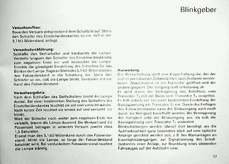 Anleitung für eine Blinkschaltung