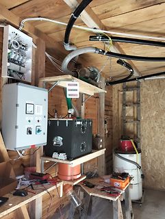 Aufbau einer elektrischen Anlage in einer Holzwerkstatt