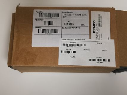 Etikett auf einem Karton für ein Evaluation Kit