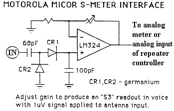 Schaltplan Motorola Micor S-Meter Interface