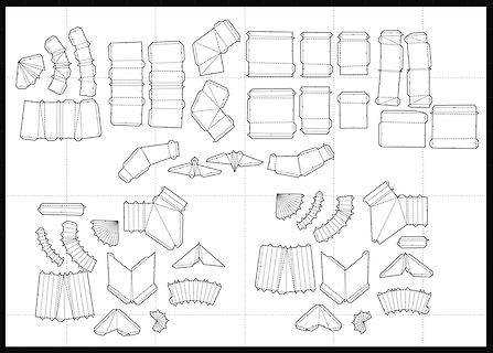 Papier-Bastelanleitung für kleine Boxen