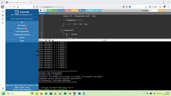 Online C++ Compiler mit Programmausgabe