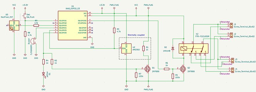 Schaltplan mit XIAO ESP32-S3 Mikrocontroller