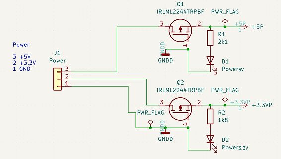 Schaltplan einer Spannungssteuerung mit MOSFETs