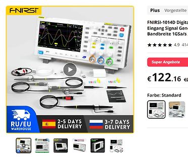 FNIRSI-1014D digitales Oszilloskop mit Zubehör