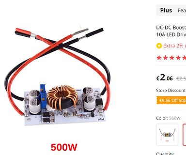 DC-DC Boost Converter Modul 500W