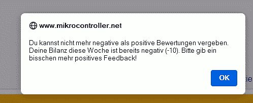Fehlermeldung auf einer Website