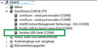 Windows Geräte-Manager COM-Ports