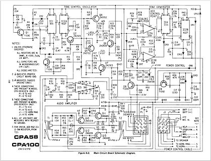 Schaltplan eines Audio-Verstärkers und Oszillators