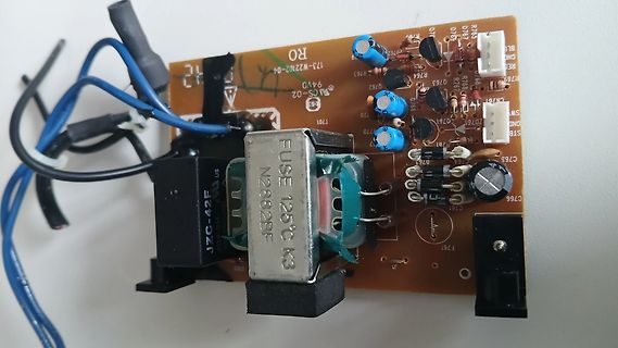 Leiterplatte eines Schaltnetzteils mit Transformator