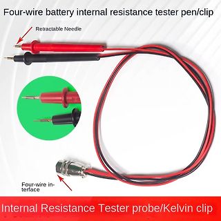 Vier-Draht-Batteriewiderstandstester mit Messspitzen
