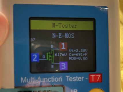 Display eines Multi-function Testers T7