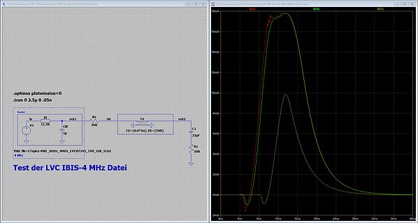 LTspice Simulation Schaltplan und Wellenform