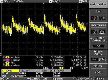 Oszilloskop-Screenshot eines Signals