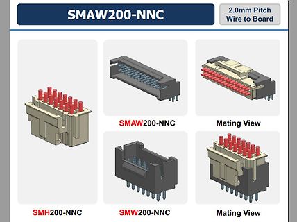 3D-Modelle von SMAW200-NNC Steckverbindern