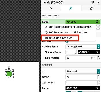 Screenshot eines Grafikprogramms mit Farbeinstellungen