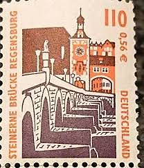 Briefmarke Steinerne Brücke Regensburg