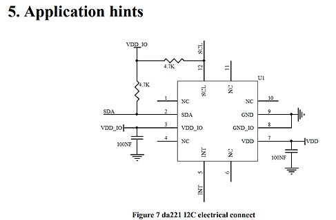 Schaltplan da221 I2C elektrischer Anschluss