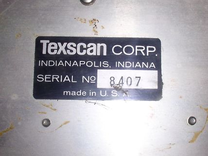 Typenschild von Texscan Corp.