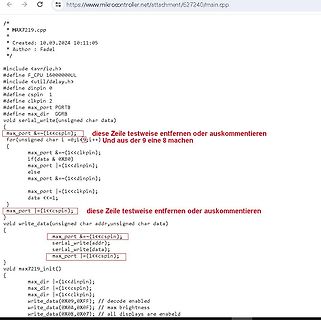 C-Quellcode für Mikrocontroller