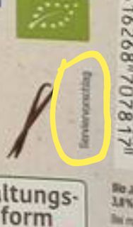 Nahaufnahme eines Textes auf einer Verpackung