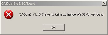 Windows Fehlermeldung beim Ausführen einer Datei