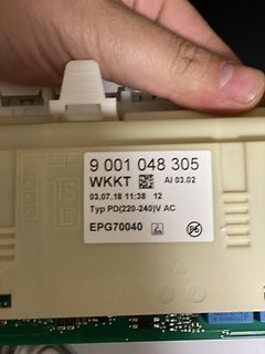 Typenschild eines elektronischen Bauteils