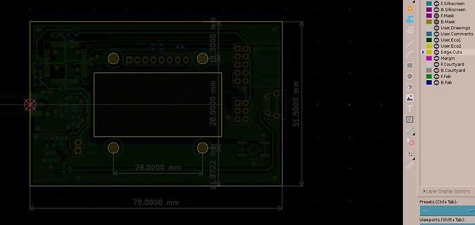 CAD-Ansicht eines Leiterplatten-Layouts