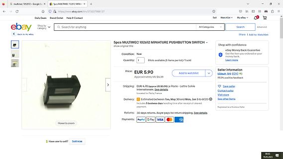 eBay-Angebot für Miniatur-Drucktastenschalter