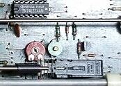 Nahaufnahme einer Leiterplatte mit elektronischen Bauteilen
