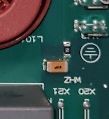 Nahaufnahme einer Leiterplatte mit SMD-Bauteilen