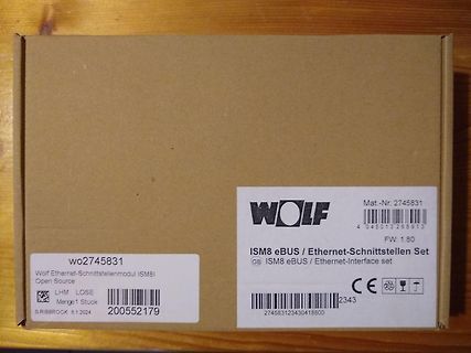 Etikett einer Wolf Ethernet-Schnittstellenmodul-Verpackung