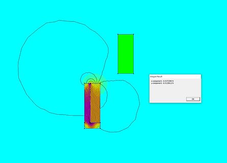 Simulation von Feldlinien und Integral-Ergebnis