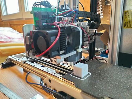 3D-Drucker Extruder-Einheit und Druckbett