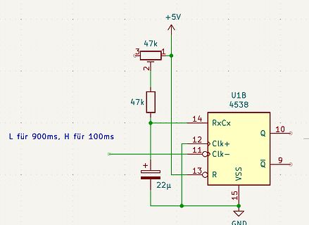Schaltplan eines Integrators mit NE555 oder ähnlichem IC