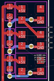 CAD-Ansicht eines Leiterplatten-Layouts