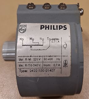 Typenschild eines Philips Bauteils