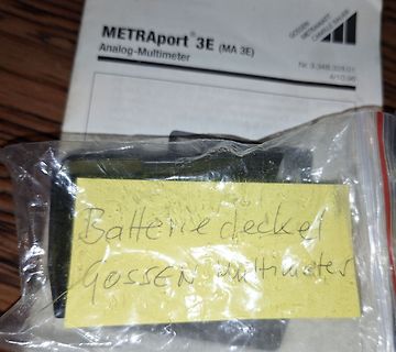 Batteriedeckel für Gossen Multimeter in Plastiktüte