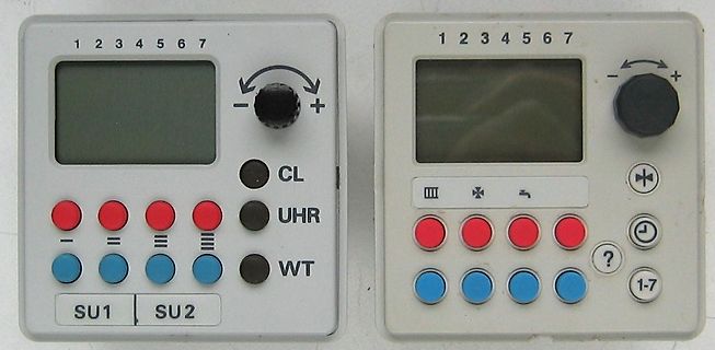Zwei elektronische Messgeräte mit LCD-Display und Tasten