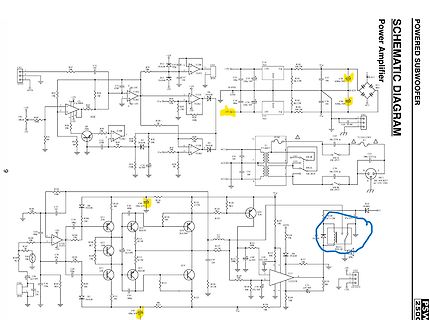 Schaltplan eines Power Subwoofer Verstärkers