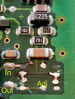 Nahaufnahme einer Leiterplatte mit SMD-Bauteilen