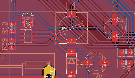 Ausschnitt eines PCB-Layouts